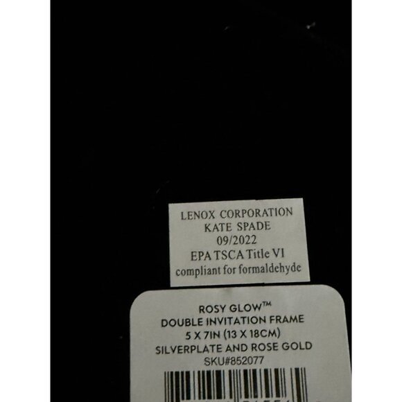 Lenox & Kate Spade Double Invitation Picture Frame Silverplate & Rose Gold - Picture 5 of 11